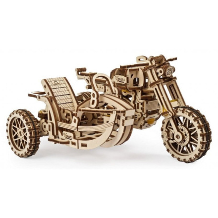 Ugears 3D puzzle Motorka s vozíkem 380 kusů
