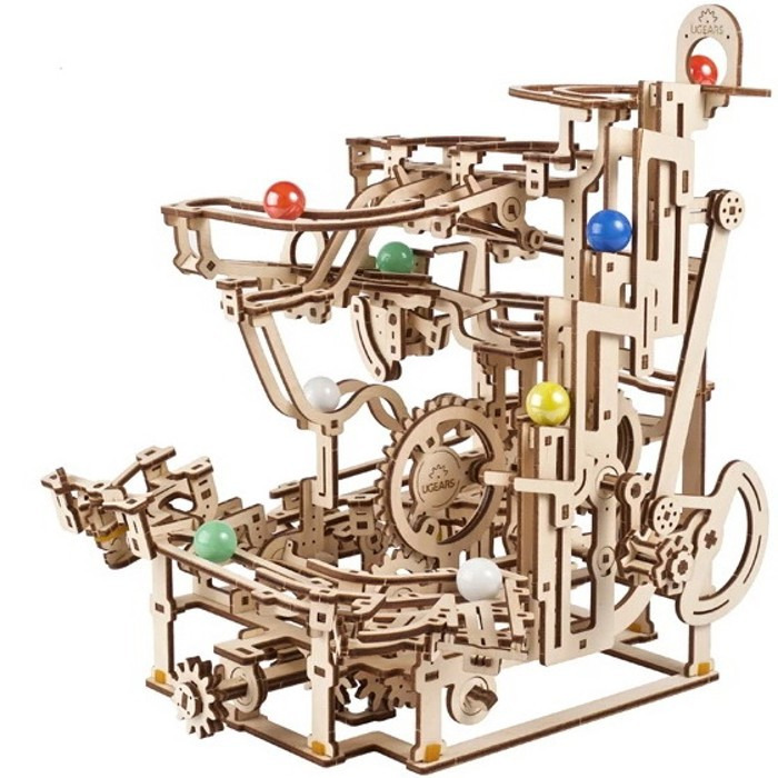 3D mechanický model - Kuličková dráha s víceúrovňovým zdvihem (Ugears)