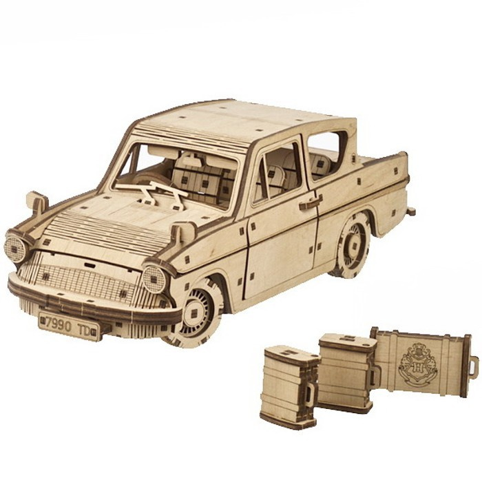 Ugears 3D dřevěné mechanické puzzle Harry Potter Létající Ford Anglia