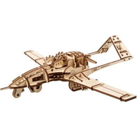 Ugears 3D dřevěné mechanické puzzle Bojový dron Bayraktar TB2