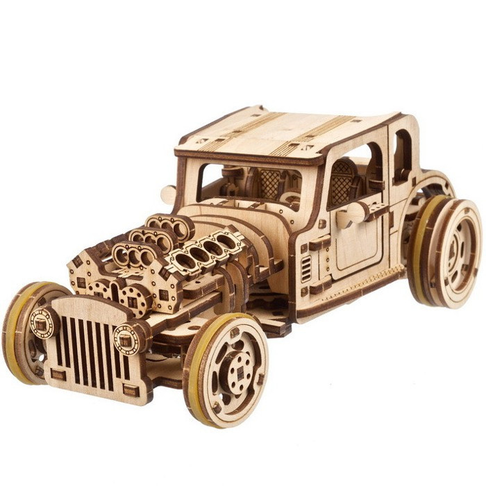 Ugears 3D mechanické puzzle The Hot Rod Furious 207 ks