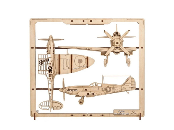 UGEARS 3D puzzle Fighter Aircraft 2,5D 47 ks