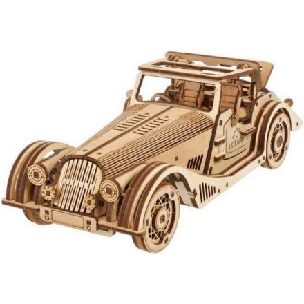 Ugears 3D dřevěné mechanické puzzle Sportovní auto Rapid Mouse