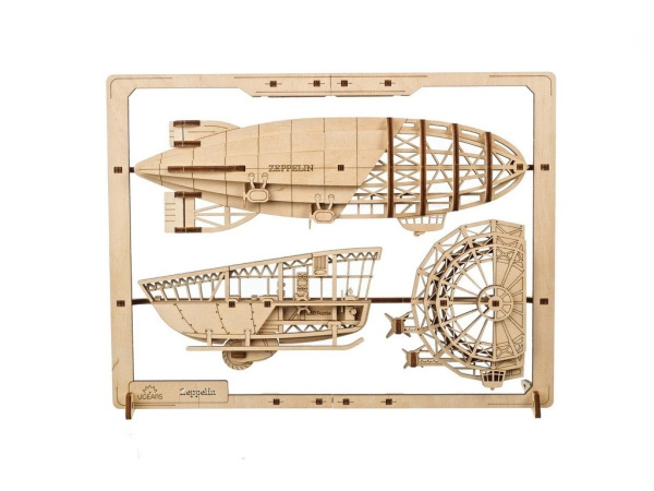 Ugears 2,5D dřevěné mechanické puzzle Vzducholoď Zeppelin
