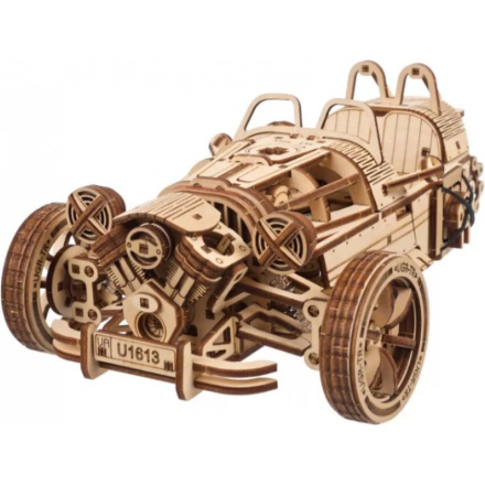 Ugears 3D dřevěné mechanické puzzle Tříkolka UGR-S