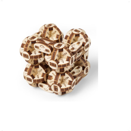 Ugears 3D dřevěné mechanické puzzle Kostka Flexi