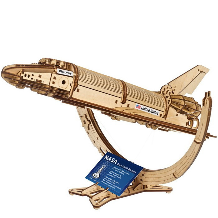Ugears 3D Dřevěné mechanické puzzle NASA Vesmírný raketoplán