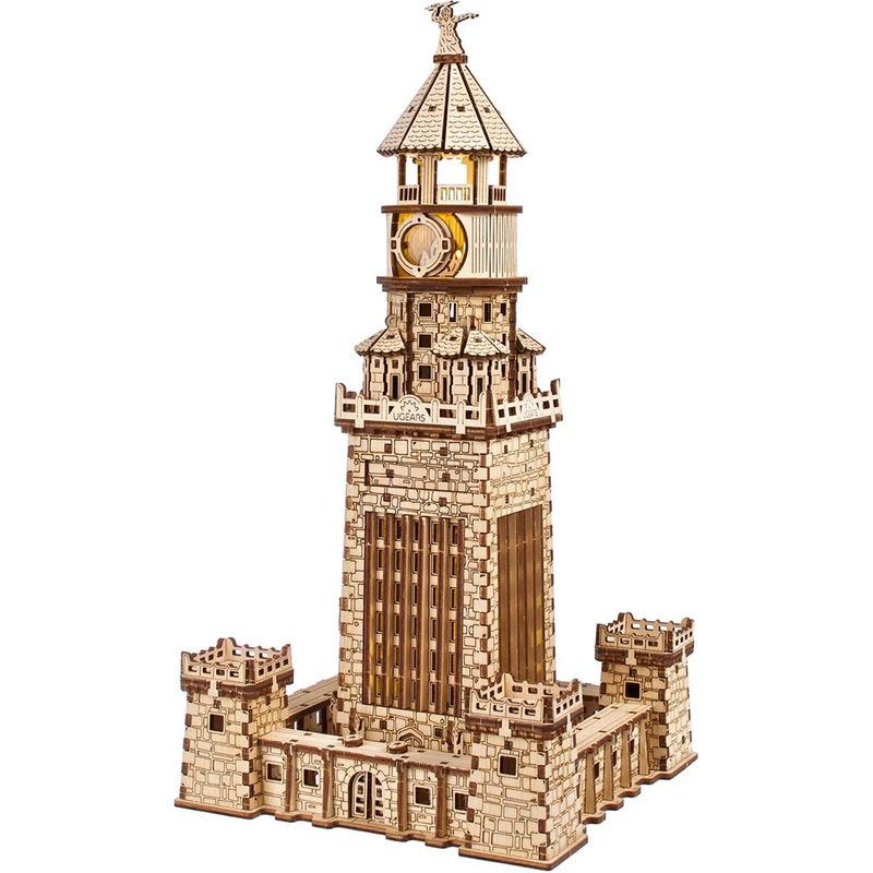 Ugears 3D dřevěné mechanické puzzle Alexandrijský maják