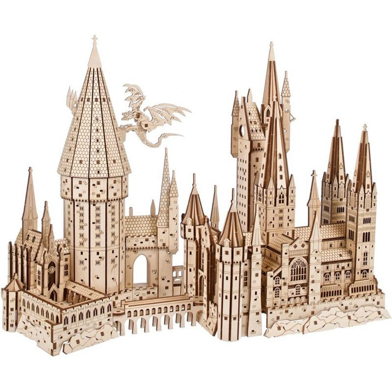 Ugears 3D dřevěné mechanické puzzle Hrad Bradavice, Harry Potter