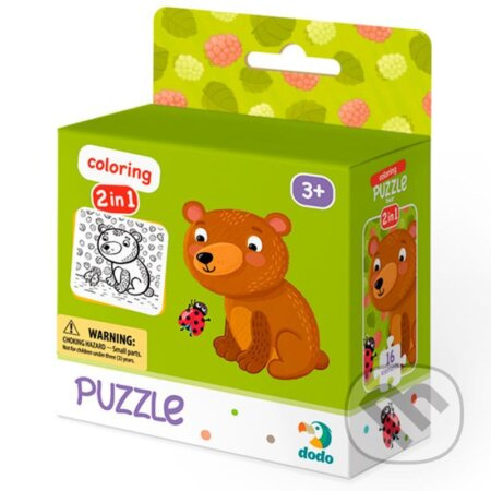 Puzzle s omalovánkou - Medvídek - puzzle z kategorie Maxi dílky