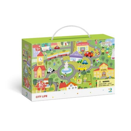 Puzzle s hledáním obrázků Život v městě 80 dílků