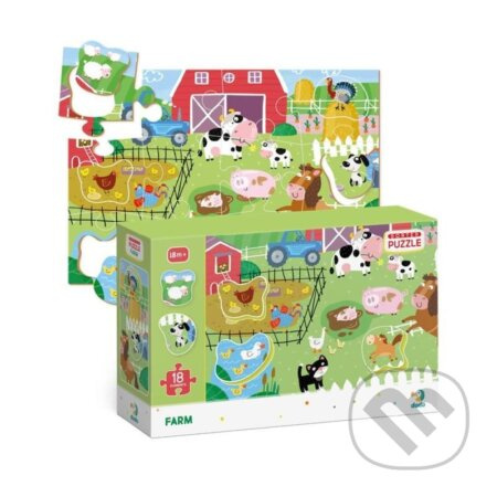 DODO Puzzle s vkládačkou Farma 18 dílků