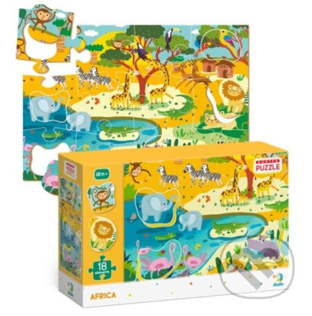 DODO Puzzle s vkládačkou Safari 18 dílků