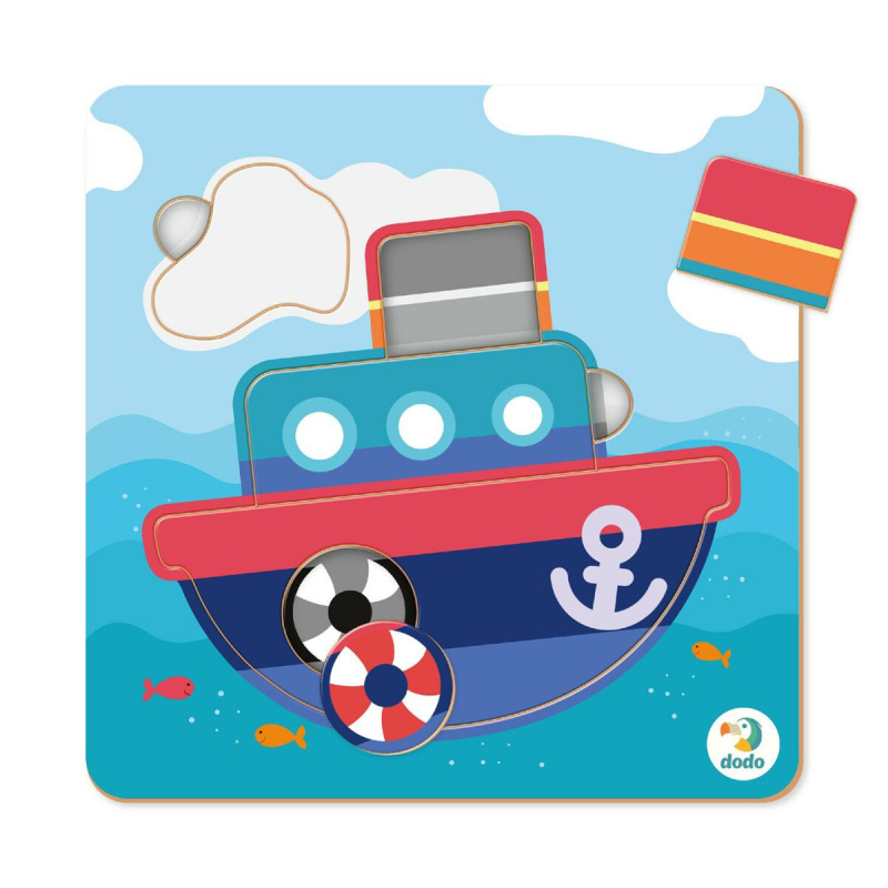 Puzzle parník od DODO, 5 dílků