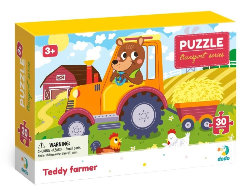 DODO Puzzle Doprava: Farmář Teddy 30 dílků