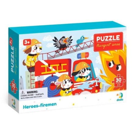 DODO Puzzle Doprava: Hrdinové hasiči 30 dílků