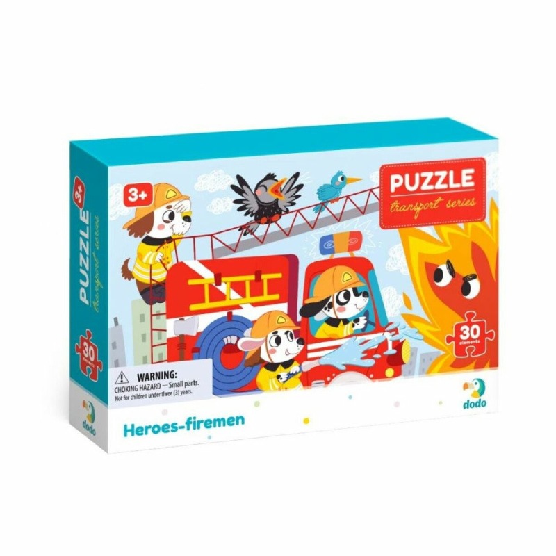 DODO Puzzle Doprava: Hrdinové hasiči 30 dílků