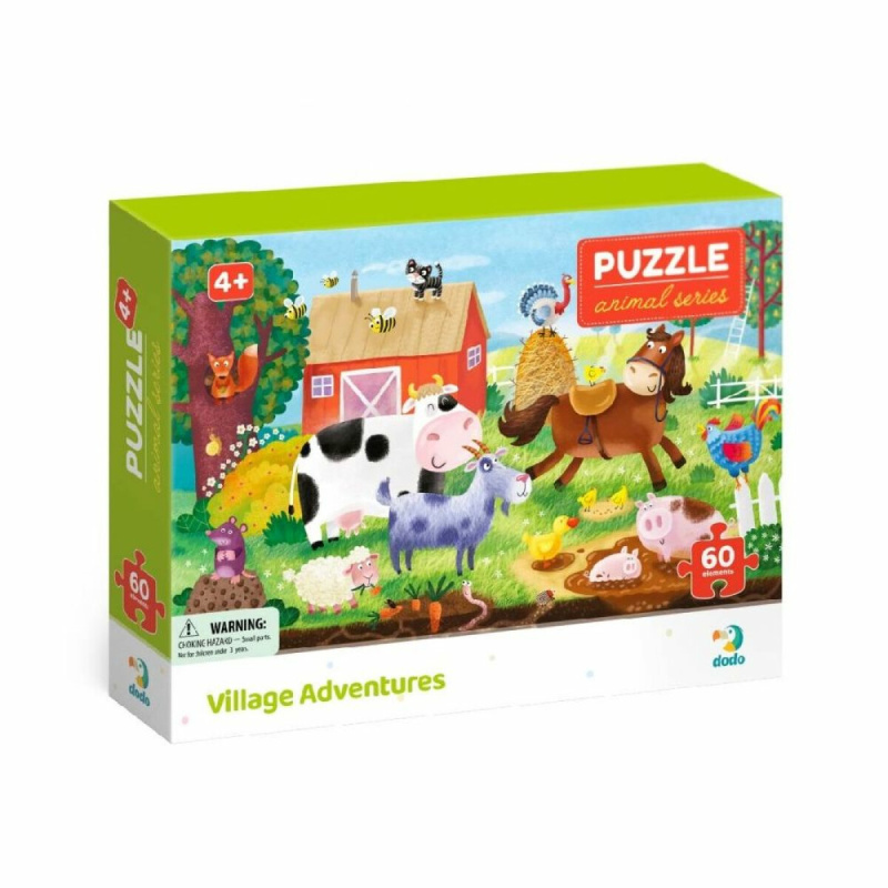 DODO Puzzle Zvířata: Dobrodružství na venkově 60 dílků