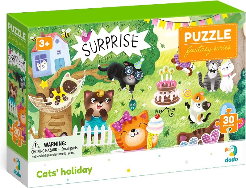 DODO Puzzle Fantasy: Kočičí dovolená 30 dílků