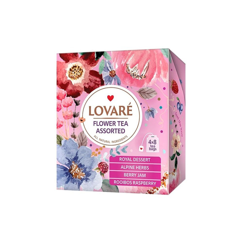 LOVARÉ Flower tea assorted kolekce čajů 32 sáčků