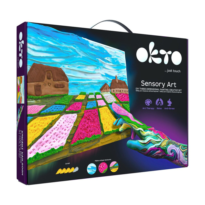 OKTO SENSORY ART výtvarná sada 30x40 cm Květinové záhony v Holandsku