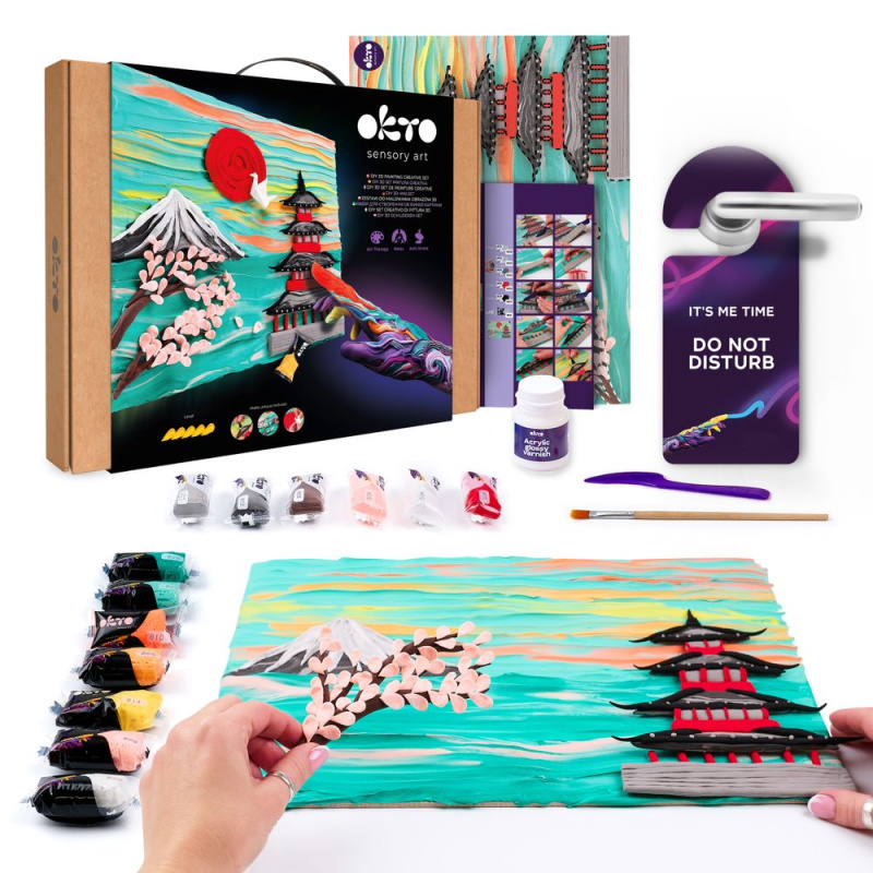 OKTO výtvarný set na malování hmotou Japan 30 × 40 cm