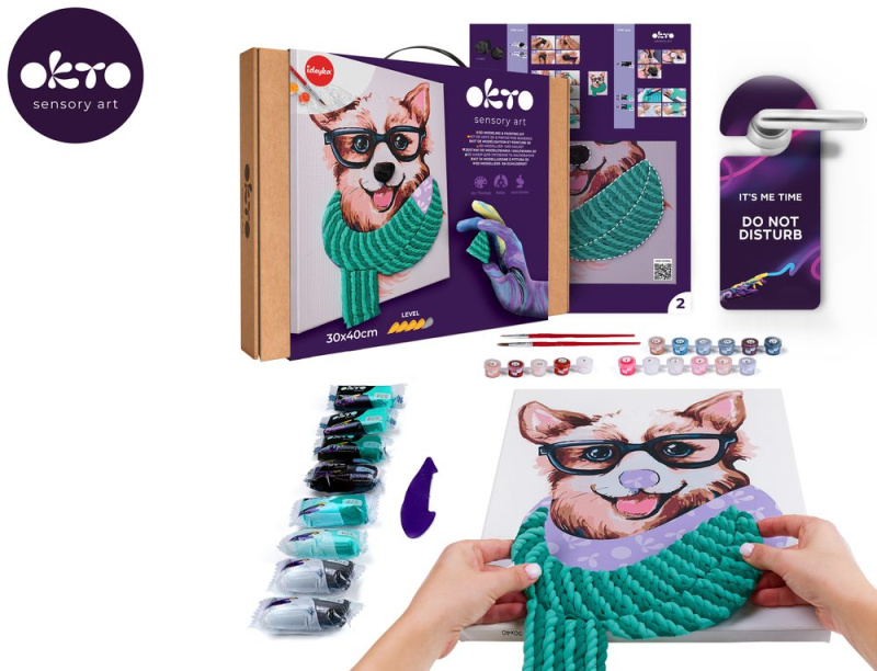 OKTO Malba a 3D modelování obraz "Módní Corgi" 30x40 cm