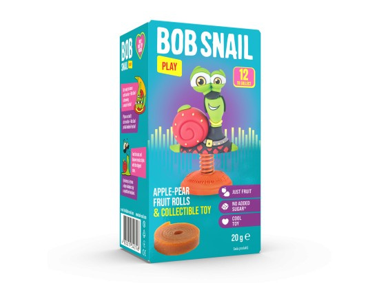 ŠNEK BOB jablečno-hruškové rolky s hračkou 20 g