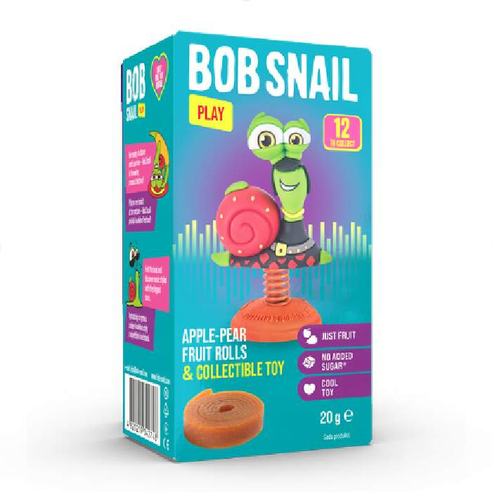 ŠNEK BOB jablečno-hruškové rolky s hračkou 20 g