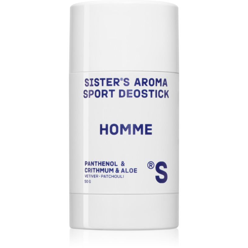 Sister's Aroma Homme Sport Deostick tuhý deodorant proti zápachu a pocení pro muže 50 g