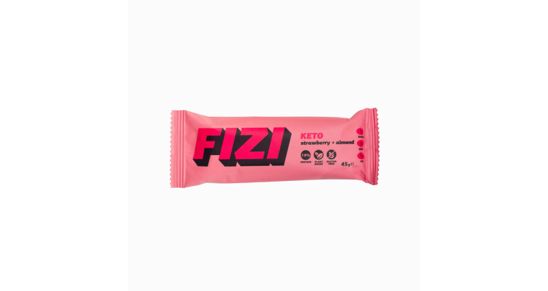 FIZI Keto tyčinka jahoda & mandle kusy 1 ks