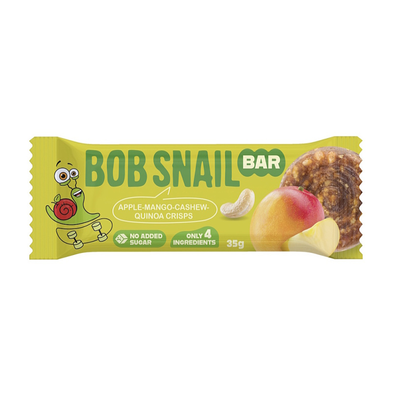 Šnek Bob Ovocná tyčinka jablko, mango s kešu a quinoou
