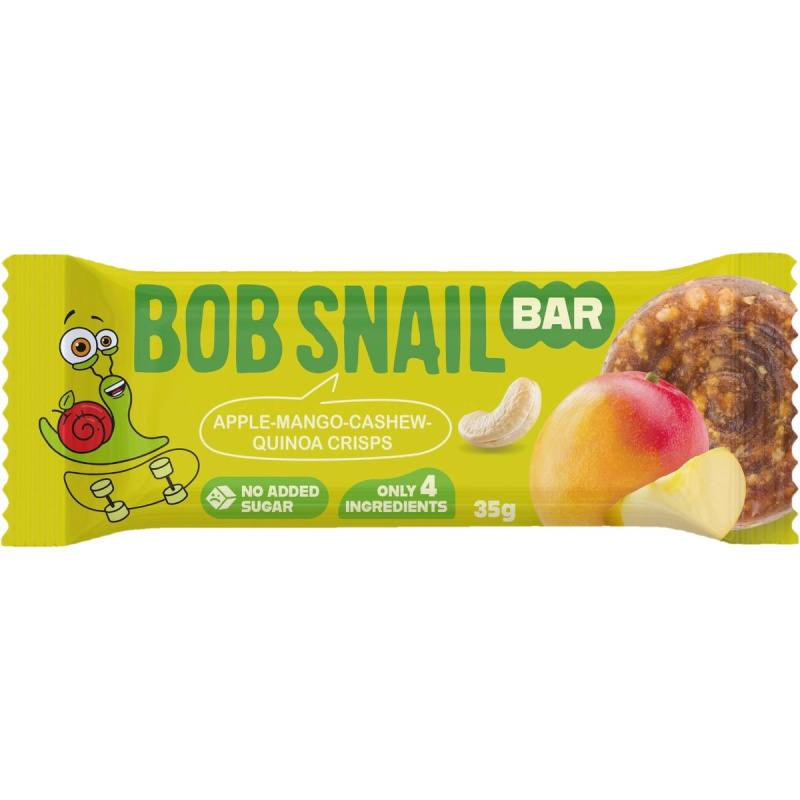 Šnek Bob Ovocná tyčinka jablko, mango s kešu a quinoou