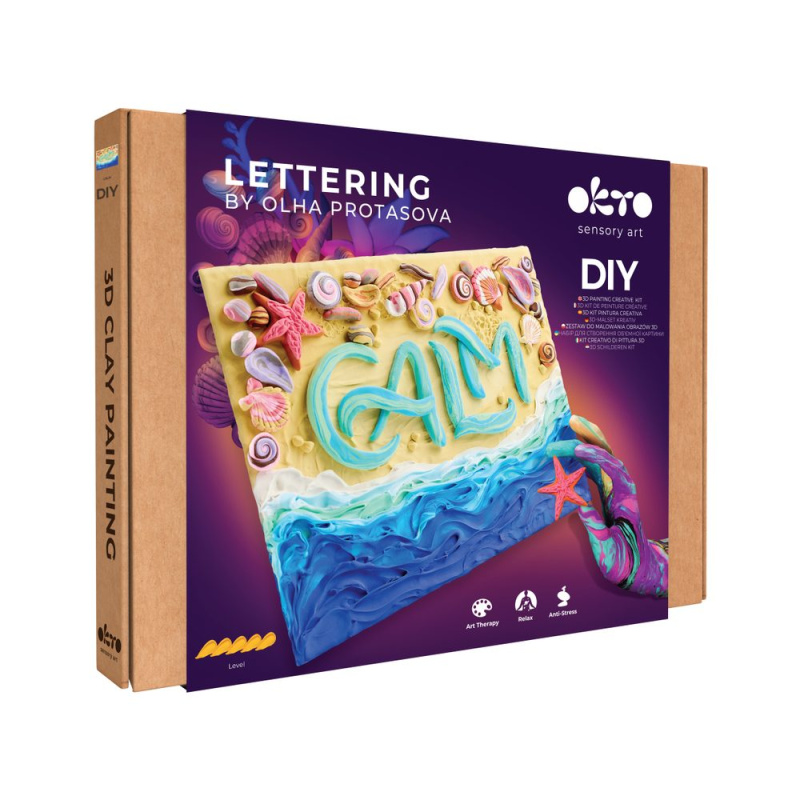 Okto lettering výtvarný set malování hmotou Calm 30 × 40 cm