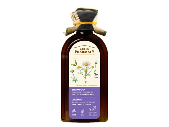 Green Pharmacy Chamomile & Linseed Oil Shampoo pečující šampon pro barvené vlasy 350 ml