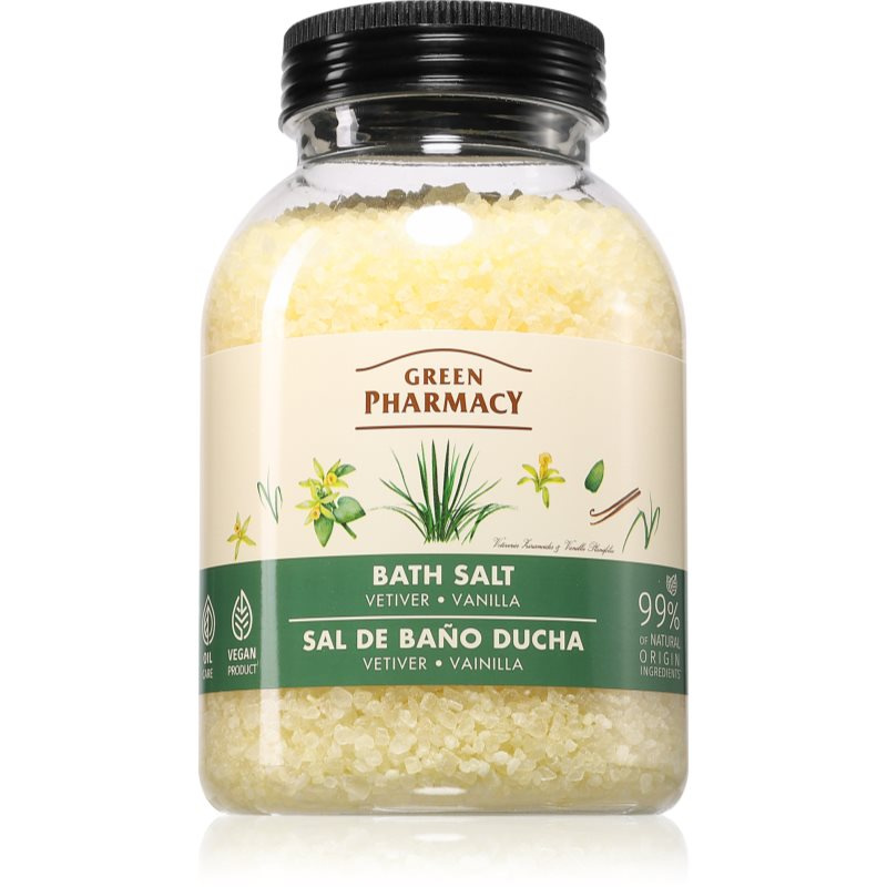 Green Pharmacy Vetiver & Vanilla Bath Salt relaxační sůl do koupele 1000 g