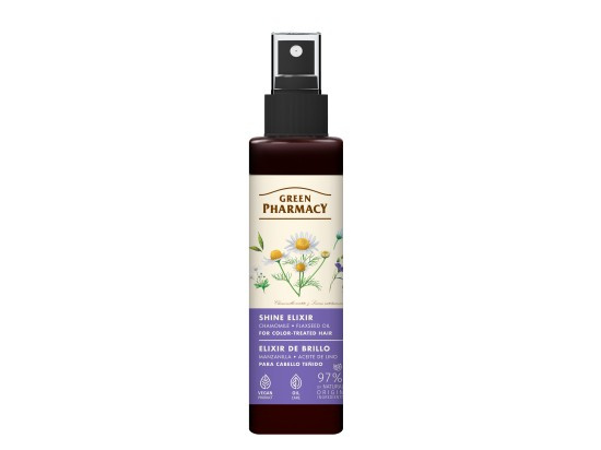 Green Pharmacy Chamomile & Flaxseed oil Elixir bezoplachový elixír pro barvené vlasy 150 ml