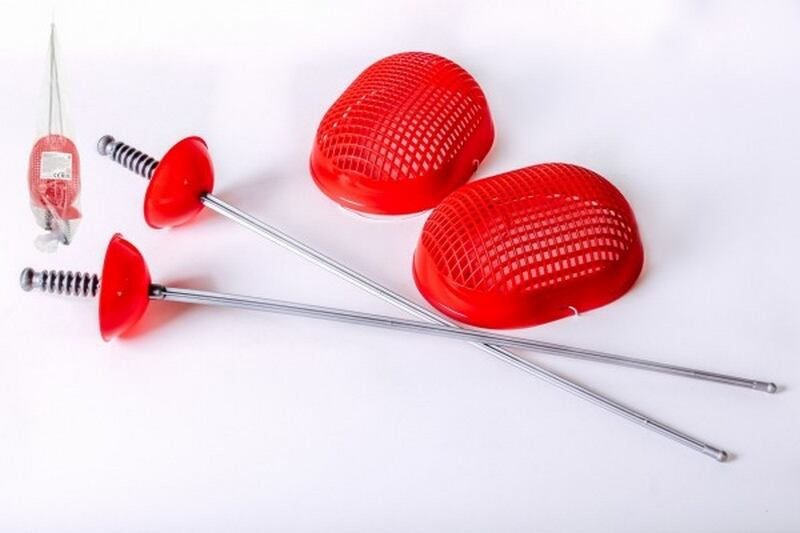 Kord/meč šermířský 2ks 60cm s krytem na obličej 2ks