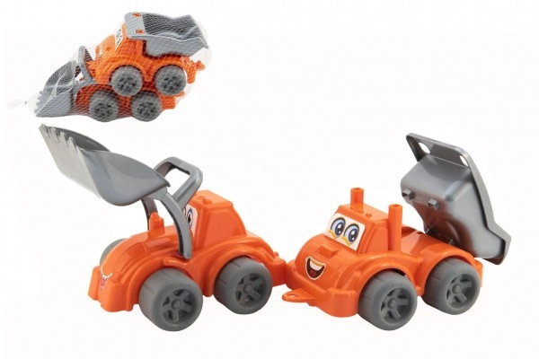 Teddies Stavební stroje 3ks plast na volný chod v blistru 60x13x13cm