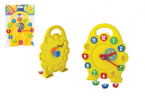 Teddies hodiny výukové vkládačka plast v sáčku 28x41x5 cm