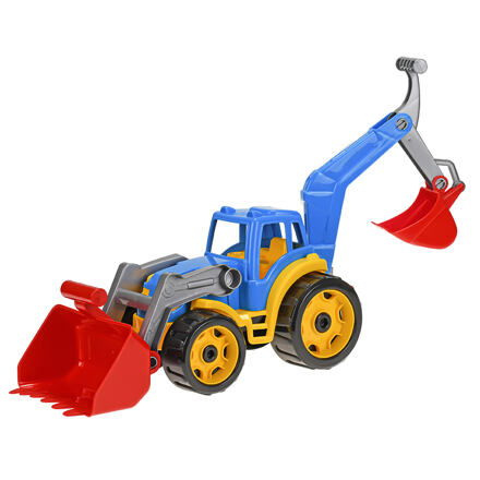 Traktor se lžící a bagrem