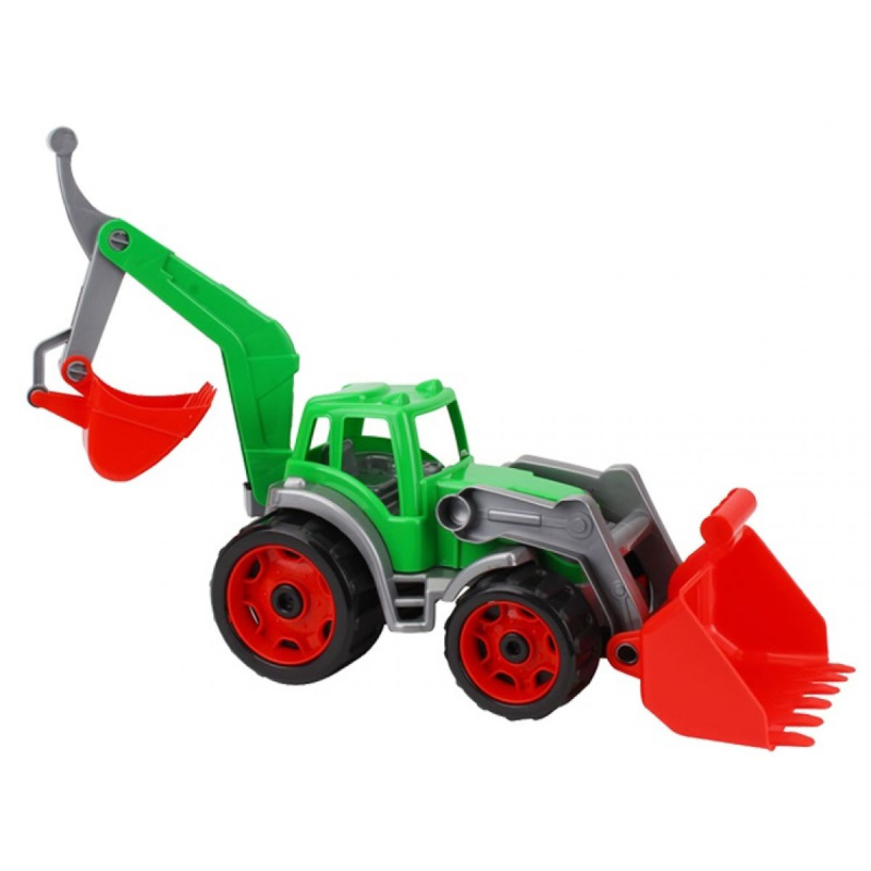 Traktor se lžící a bagrem