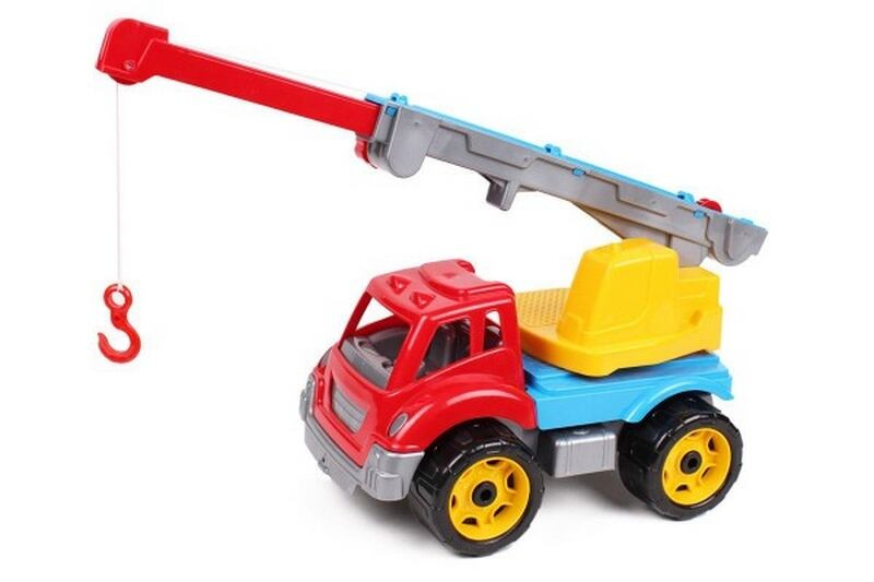 Auto stavební jeřáb, mix barev
