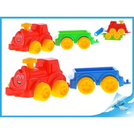 Teddies Lokomotiva s vagonem plast v síťce