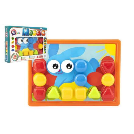 Mozaika klobouček 4cm pro nejmenší hladký 26ks + předlohy 6ks