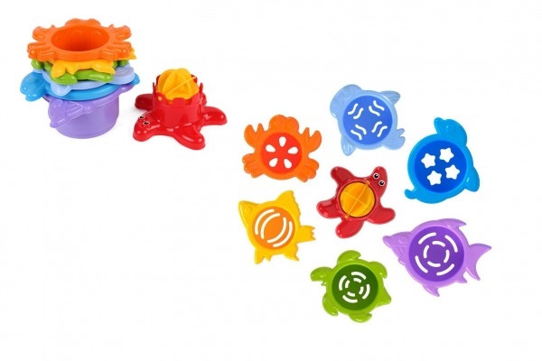Teddies Kubus Pyramida skládanka mořská zvířátka