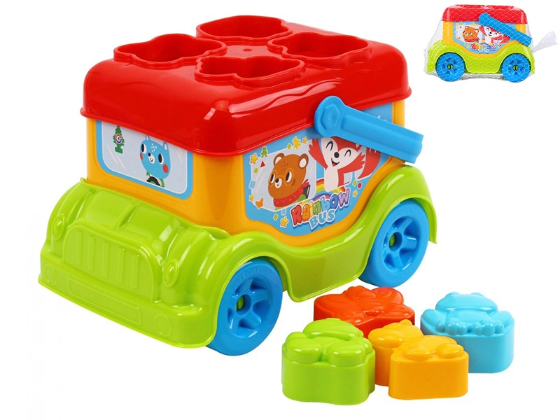 Autobus vkládačka se zvířátky pro děti od 12 měsíců