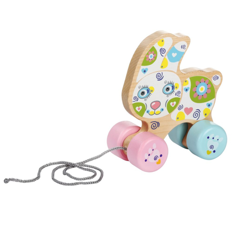 Cubika Baby Králík tahací na kolečkách