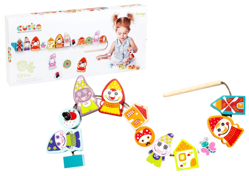 CUBIKA Baby Trpaslíci navlékací set 12 dílků