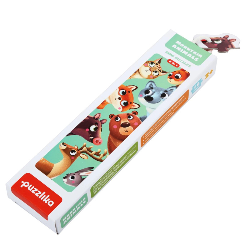 Puzzlika 14798 Lesní zvířátka naučné 8 zvířátek 16 dílků
